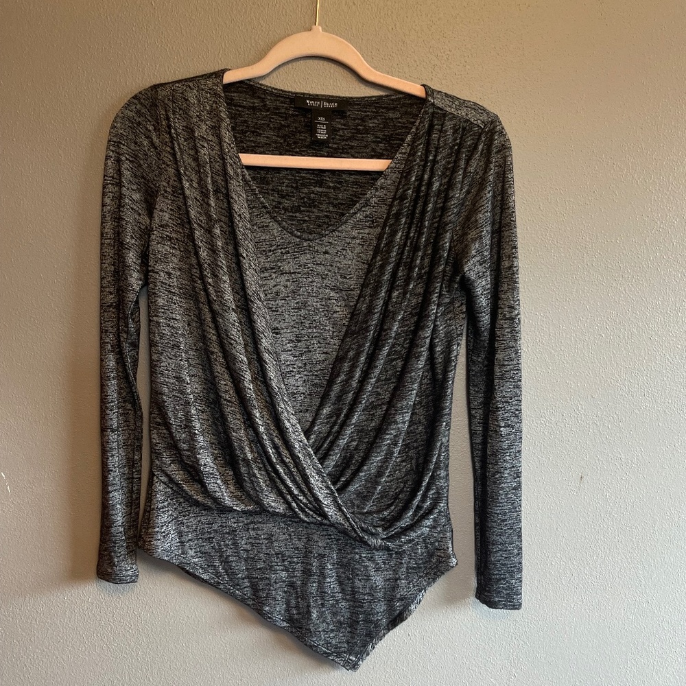 White House | Black Market Faux-Wrap Top